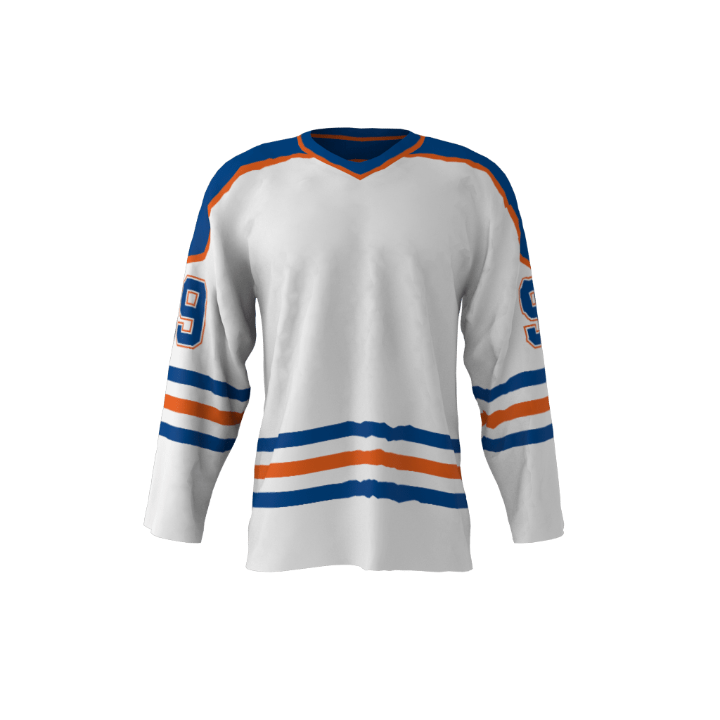 White Edmonton Hockey Jersey Sublimation Kings