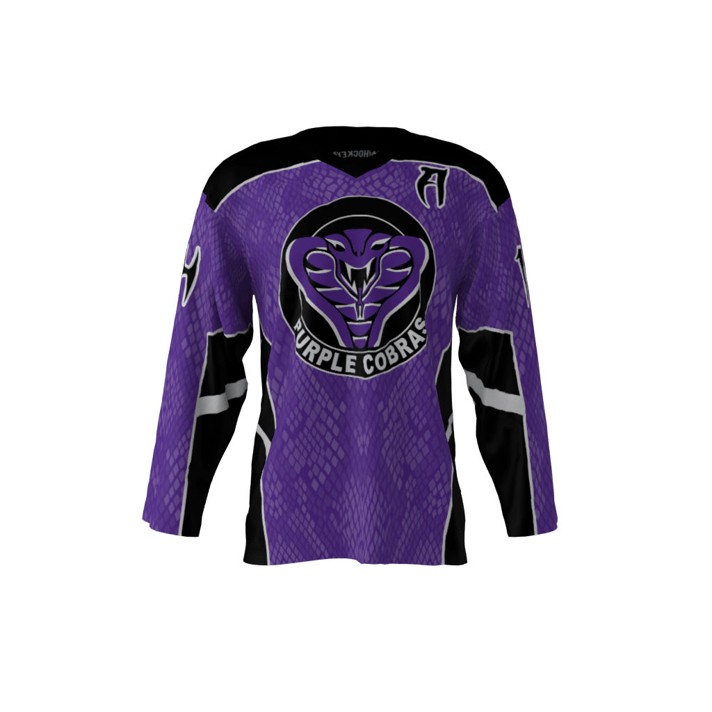 Purple Cobras Custom Dye Sublimated Hockey Jersey Sublimation Kings