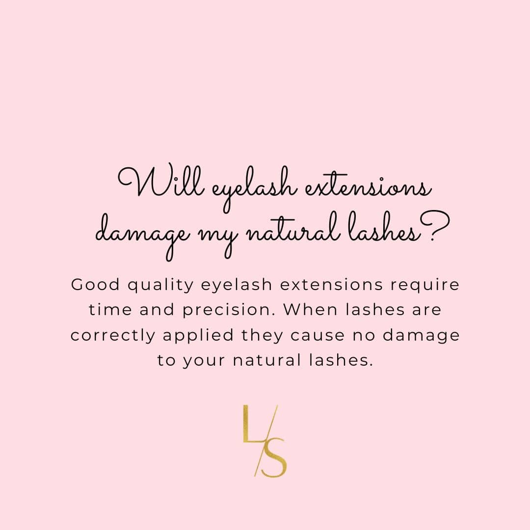 Will eyelash extensions damage my natural lashes? Lash Sublime Pty Ltd