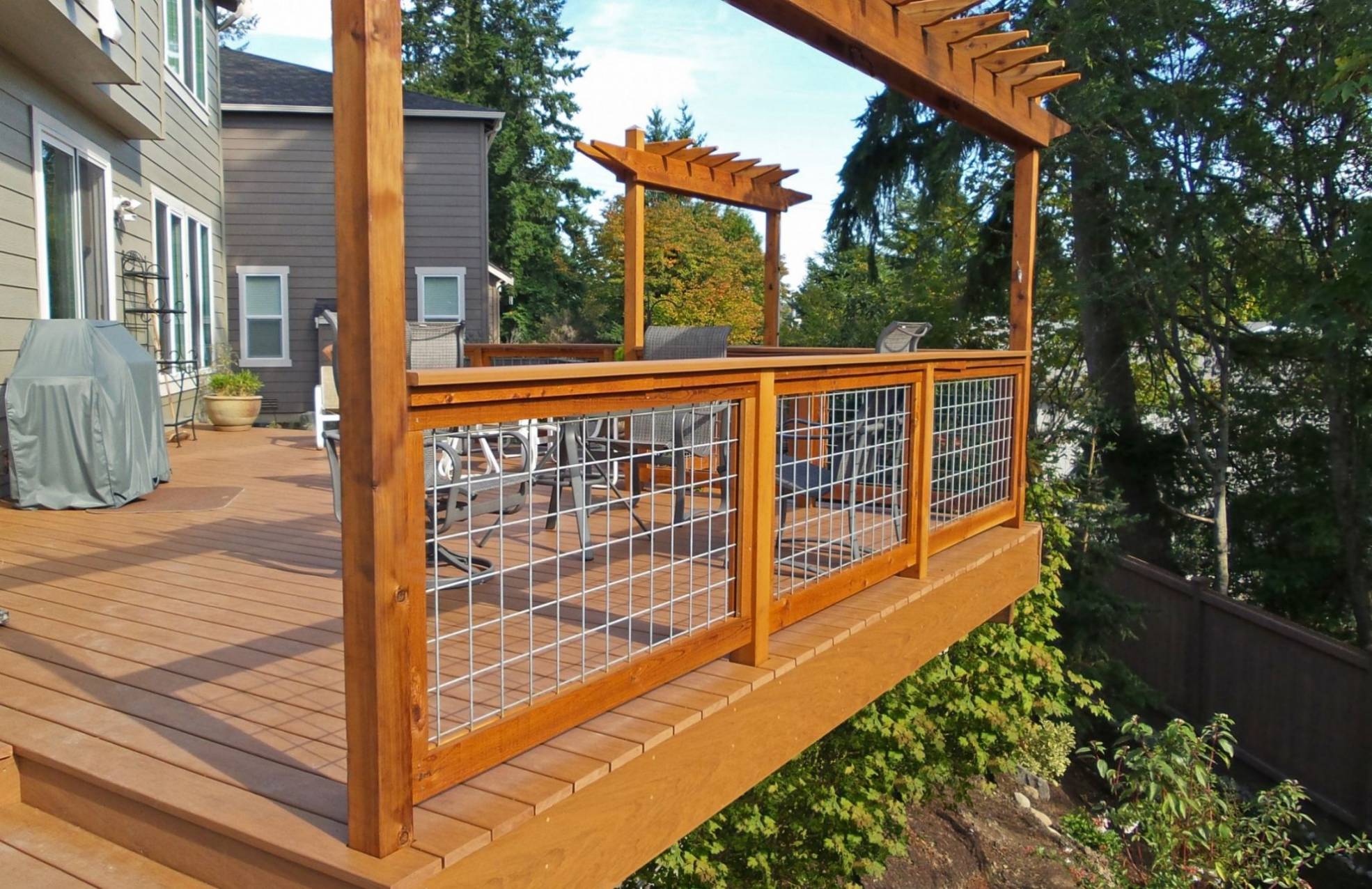 Bothell Azek deck with arbor Sublime Garden Design Landscape