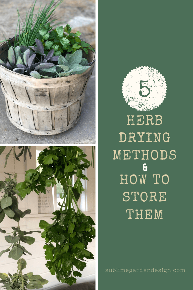 hang drying herbs Sublime Garden Design Landscape Design Serving