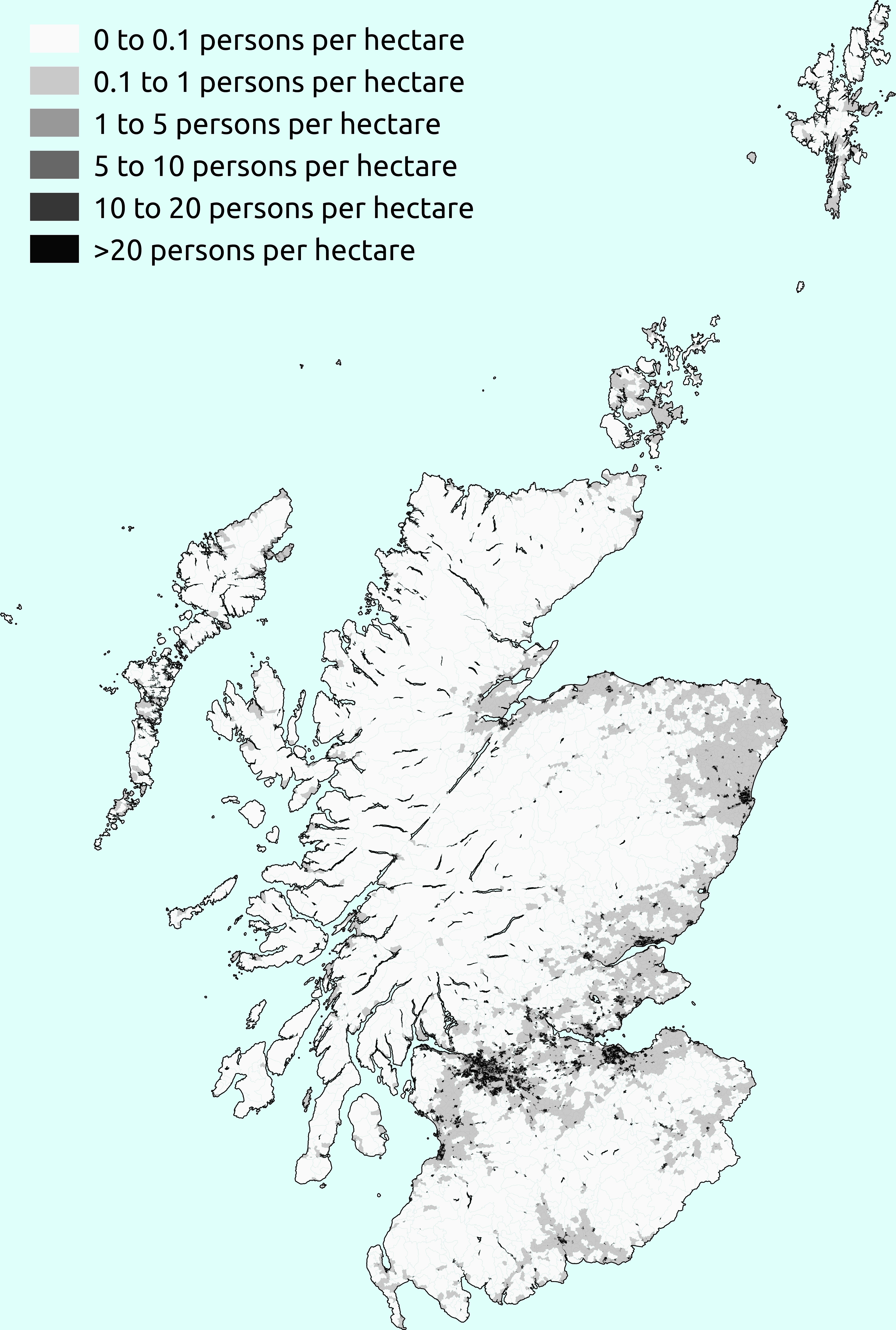 Scotland Population Density Map