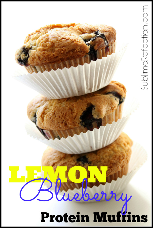 Lemon Blueberry Protein Muffins {Recipe ReDux} Sublime Reflection