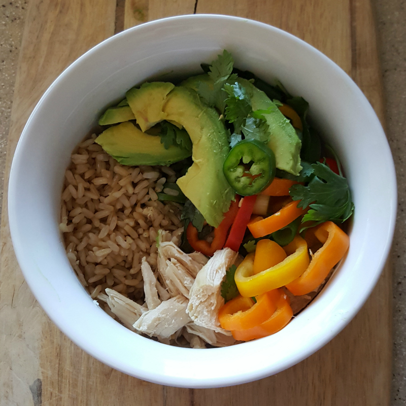 Thai Chicken & Vegetable Rice Bowls Sublime Reflection
