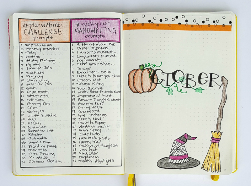 Plan with Me! My October Bullet Journal Setup Sublime Reflection