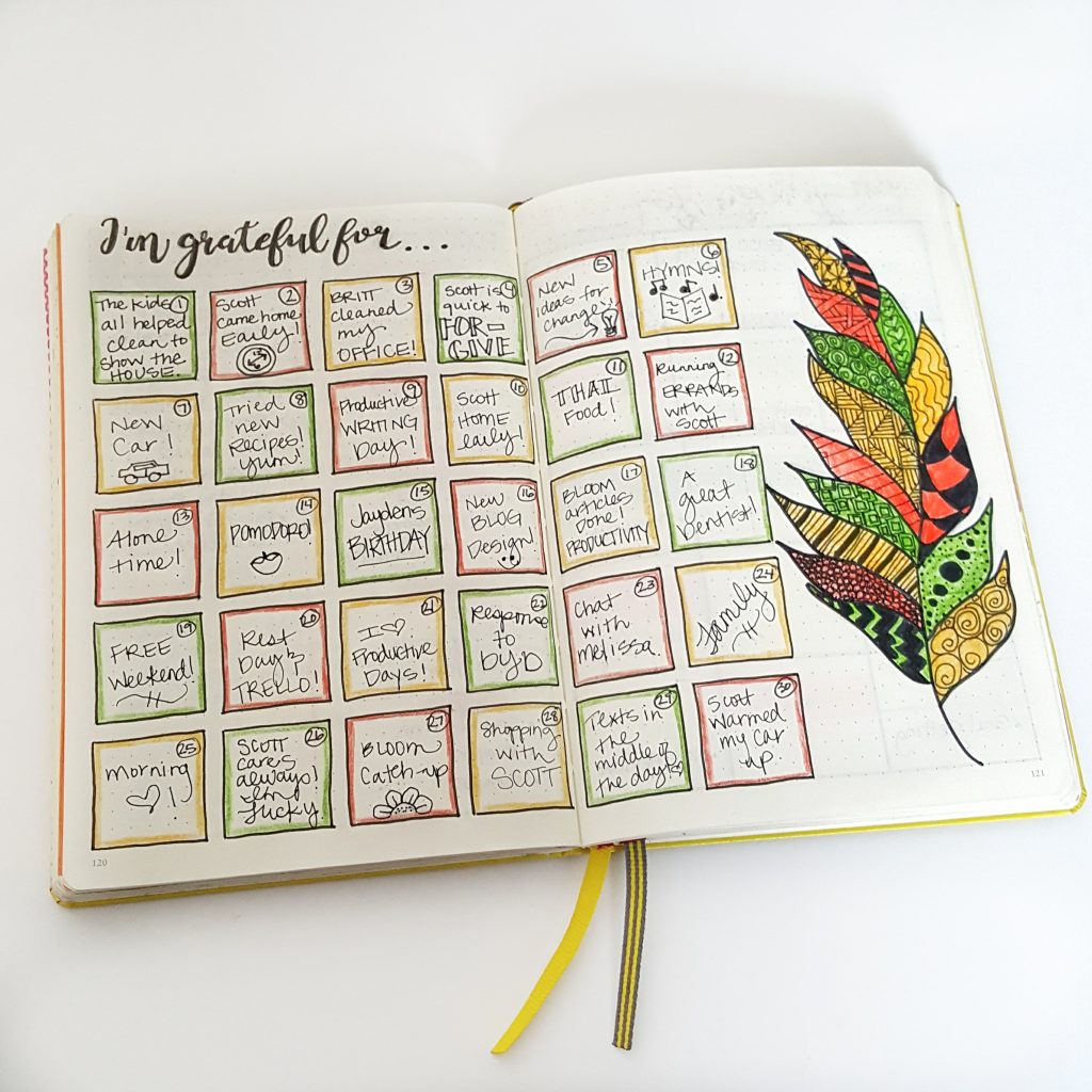 Gratitude Bullet Journal at Genraelynnblog Blog
