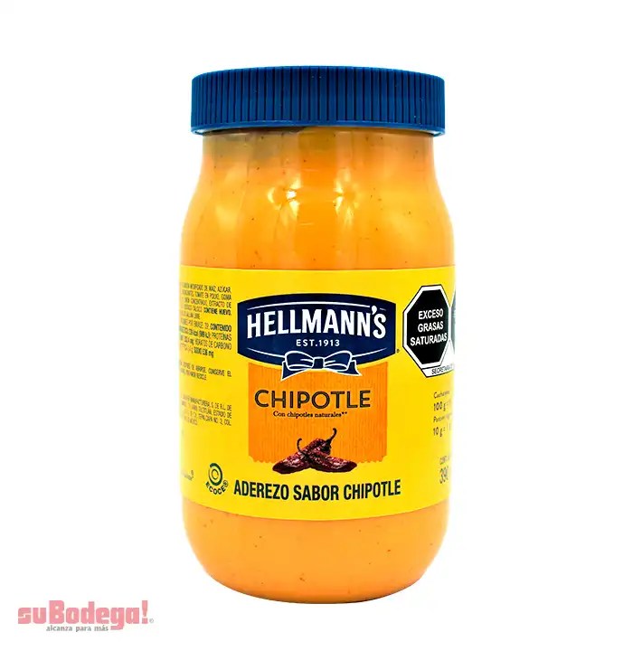Mayonesa Hellmanns Chipotle 390 gr. suBodega! alcanza para más