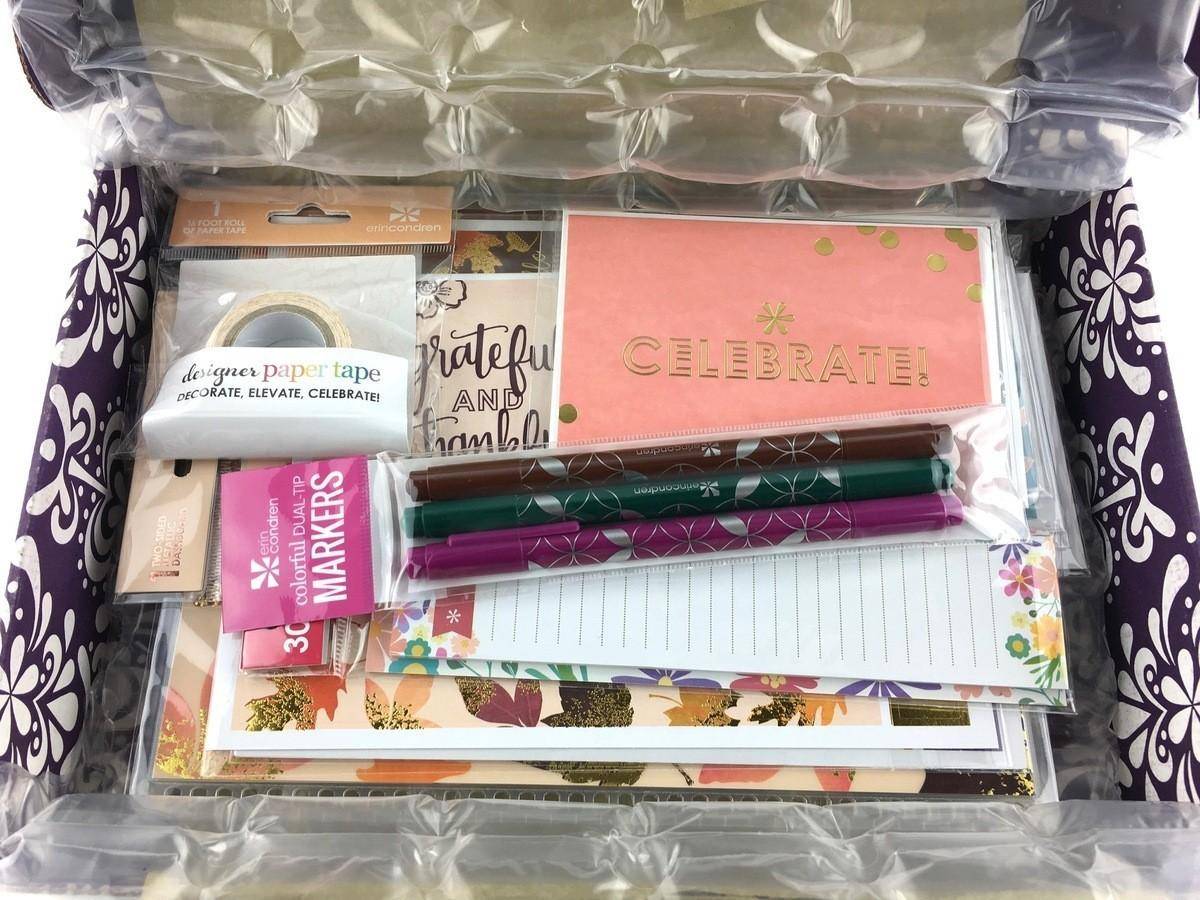 Erin Condren Seasonal Surprise Box Review Fall 2017 Subscription