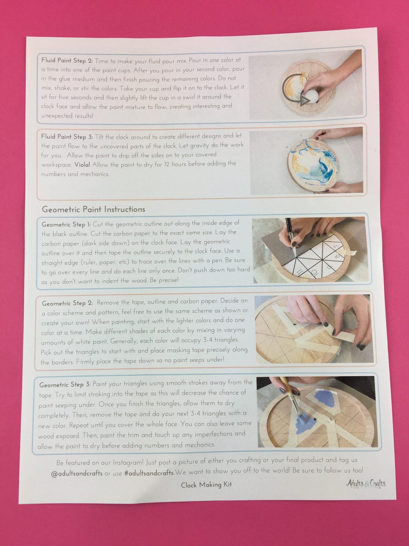 Adults & Crafts Review Clock Making Kit January 2018 Subscription