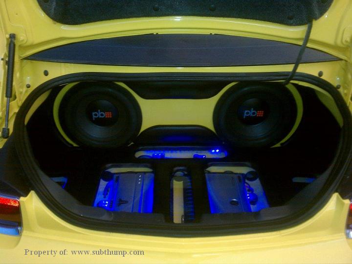 20102011 Camaro Trunk Dual Subwoofer Box TwoTone Vinyl Sub Box