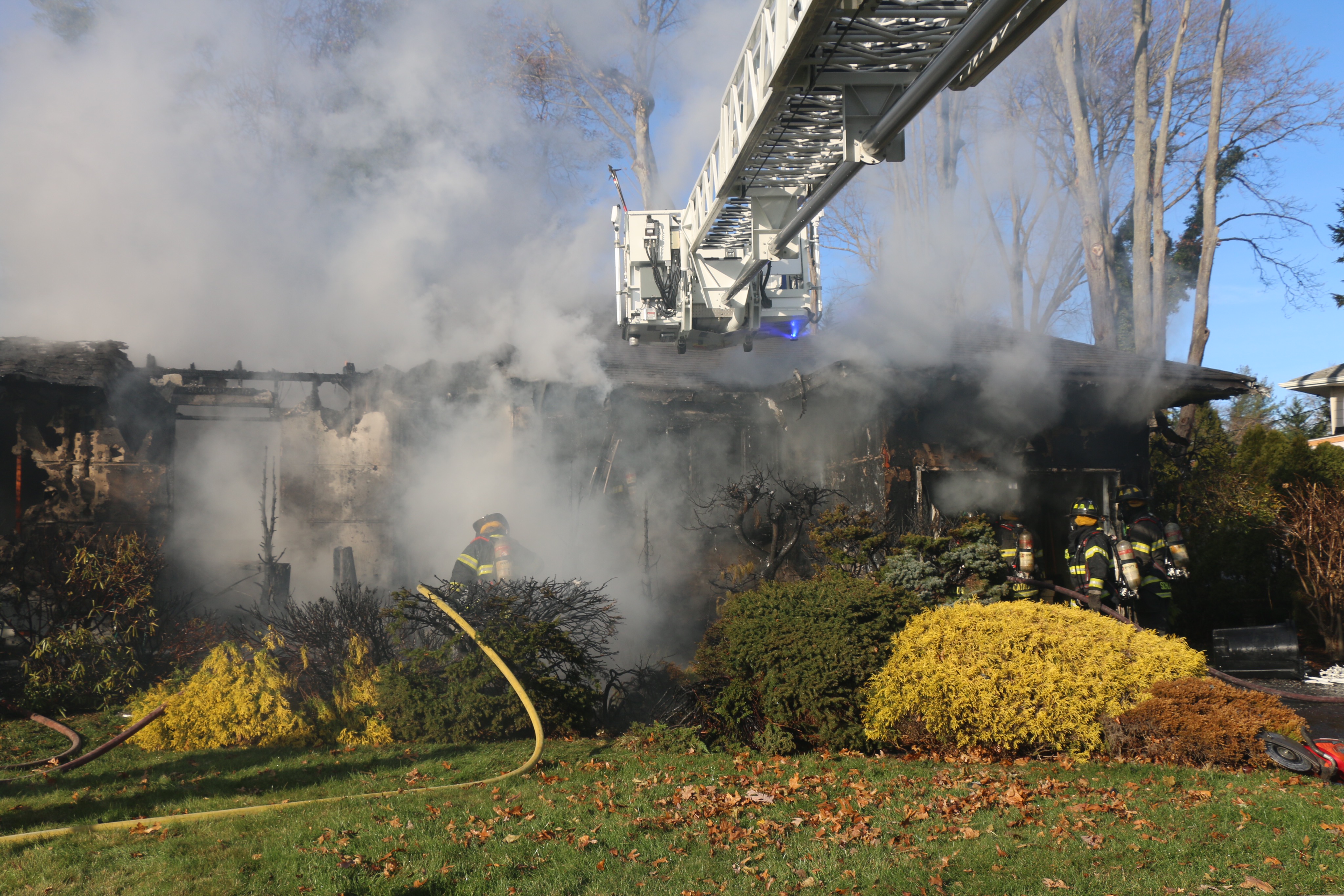 House fire on Rensselaer Drive in Commack Suburban Fire Marshal