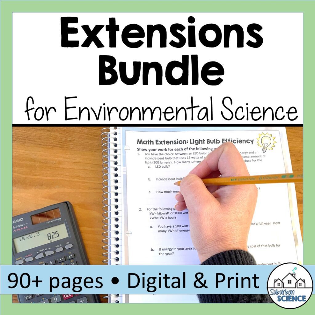 Skills Extensions for Environmental Science Lessons Suburban Science
