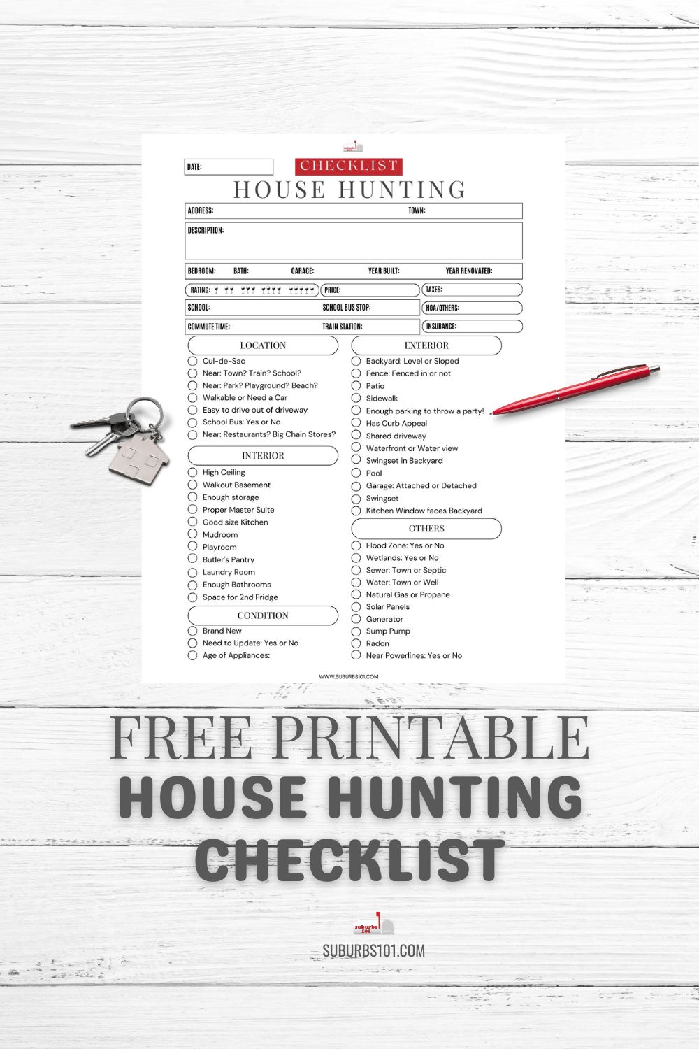 The 50 Things to Look for When Buying a House in the Suburbs (FREE