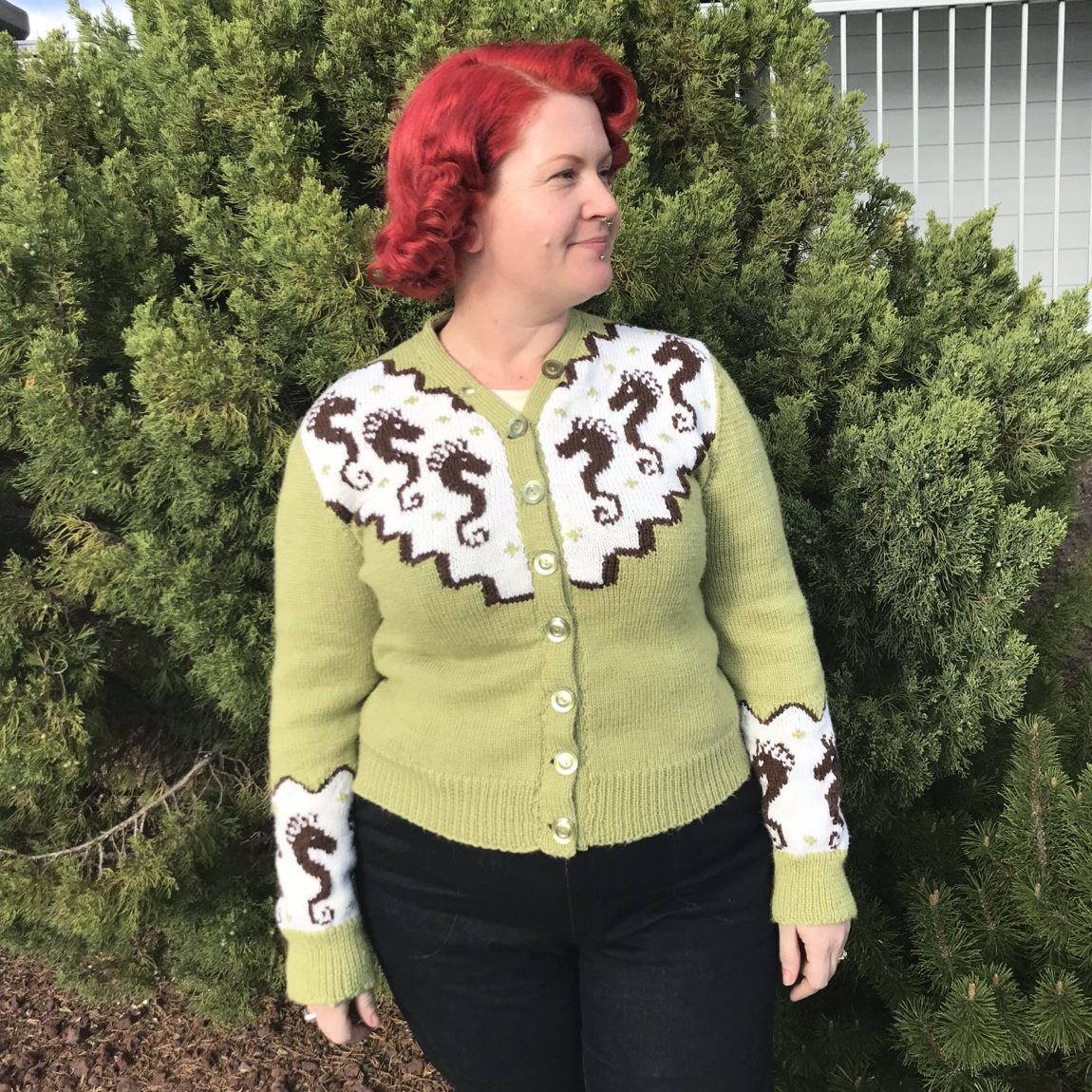 Finished Knits Mary Maxim novelty cardigans, c.1950s Subversive Femme