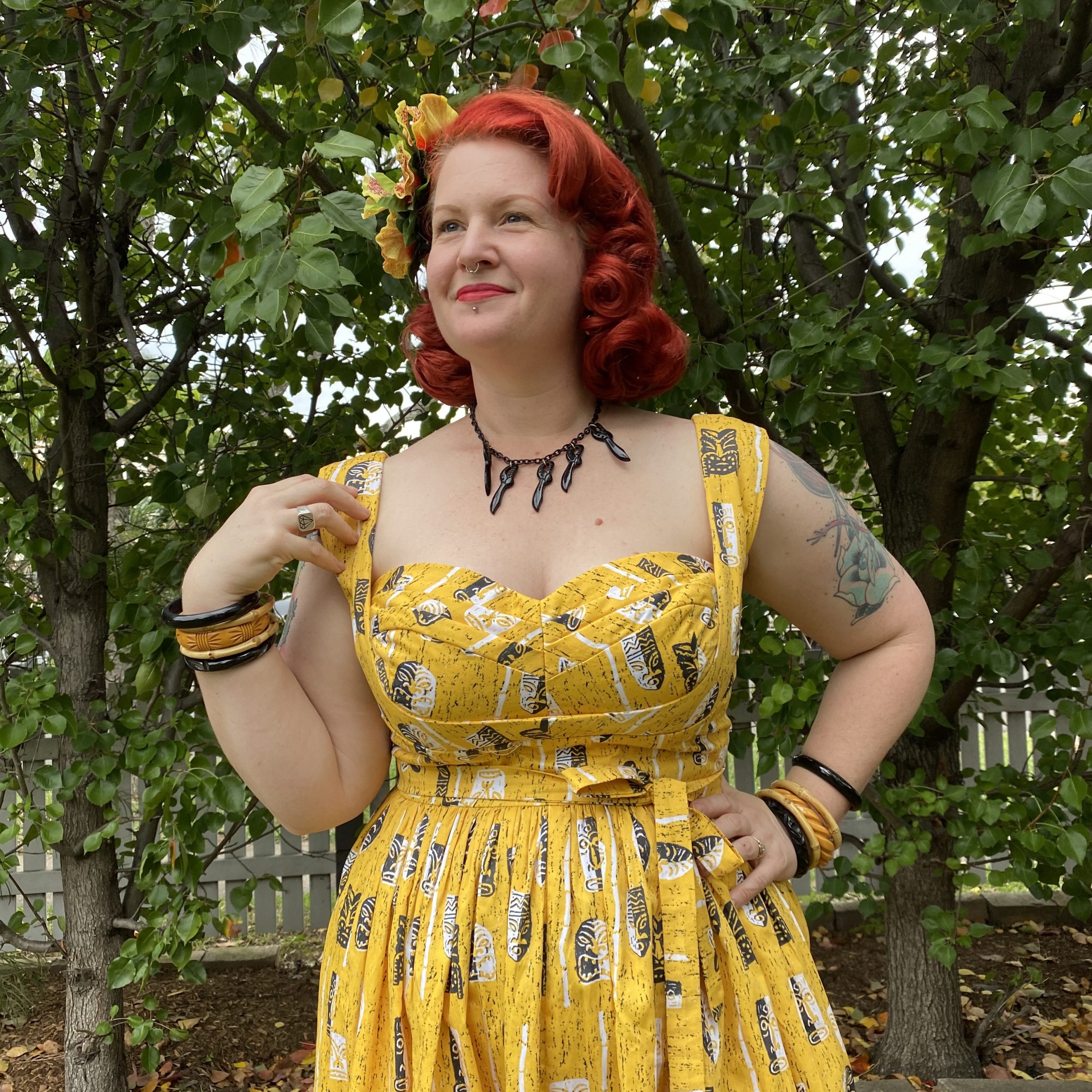 Finished The Liz dress from Charm Patterns Subversive Femme