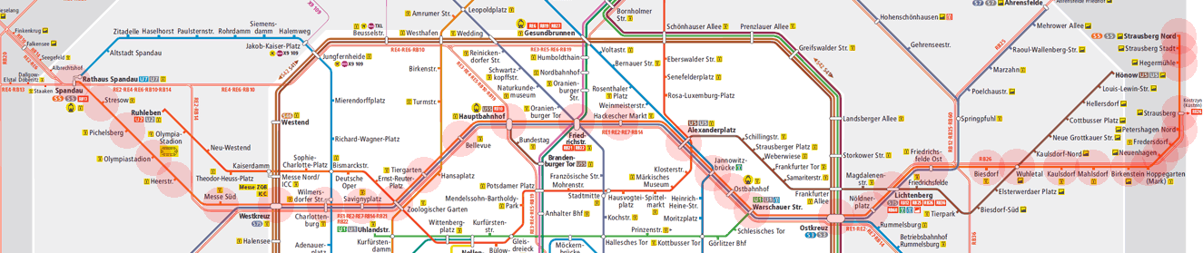 S5 map Berlin SBahn UBahn