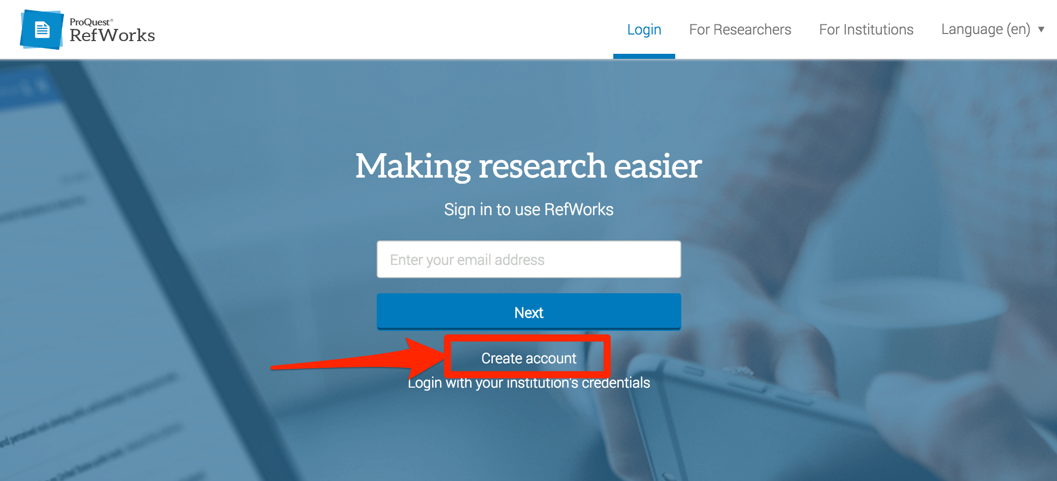 RefWorks Portal for UNE Online Students Student Portal University