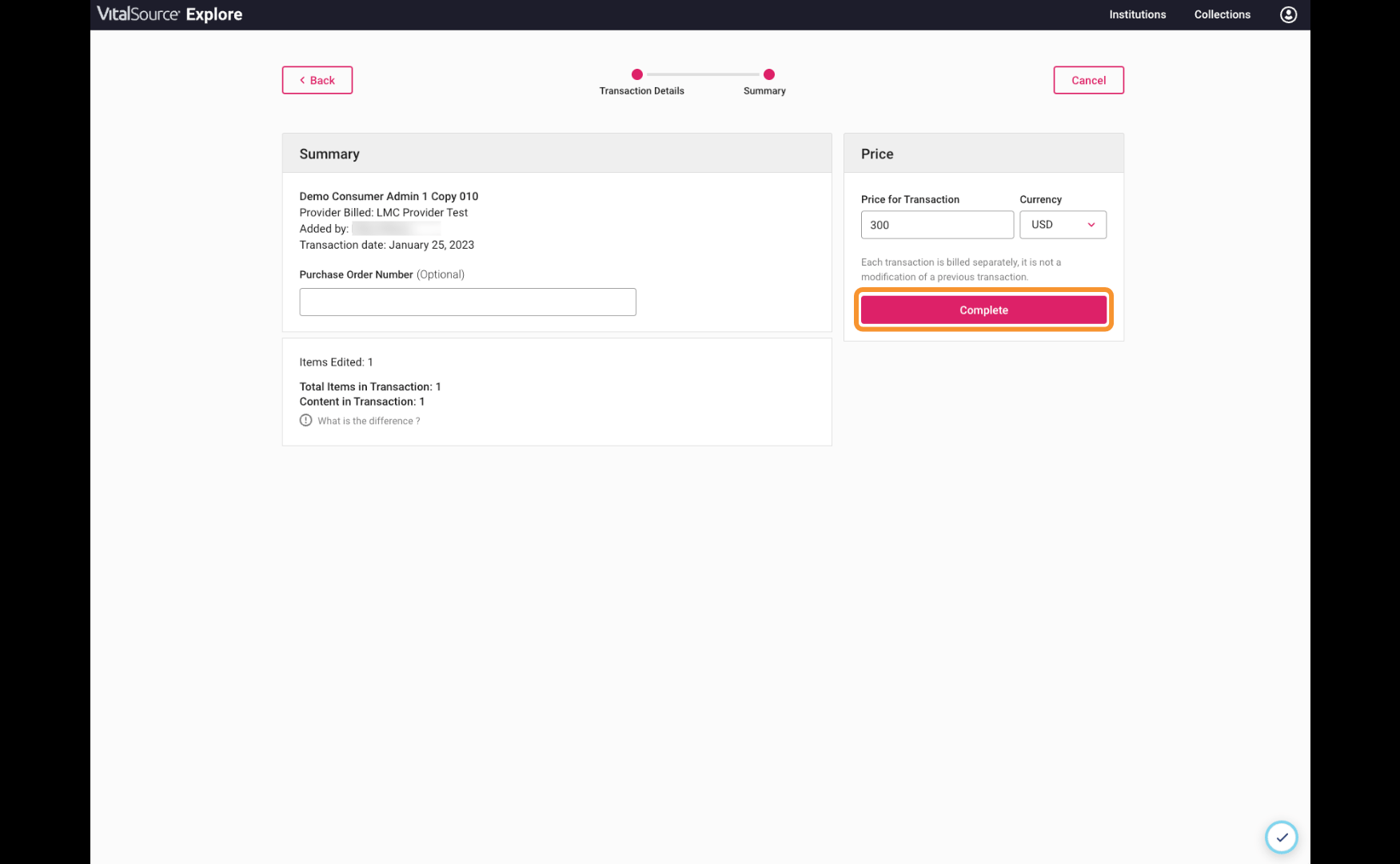 Making A Price Correction In Explore VitalSource Success