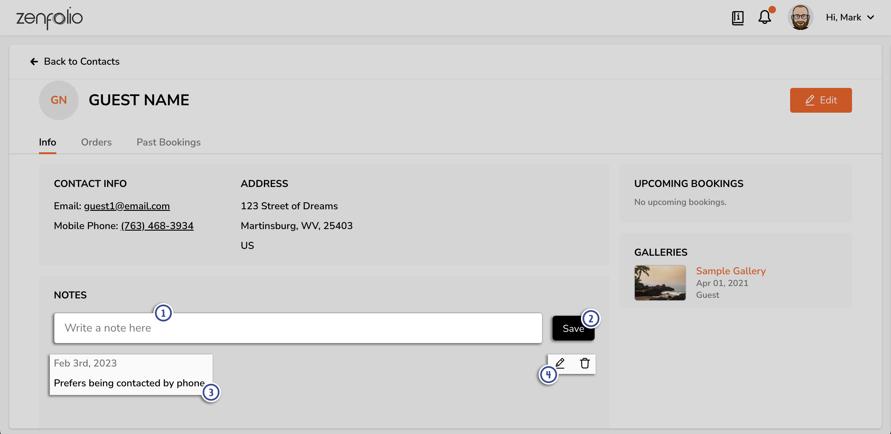 Viewing and Using Your Account's Contact List Zenfolio