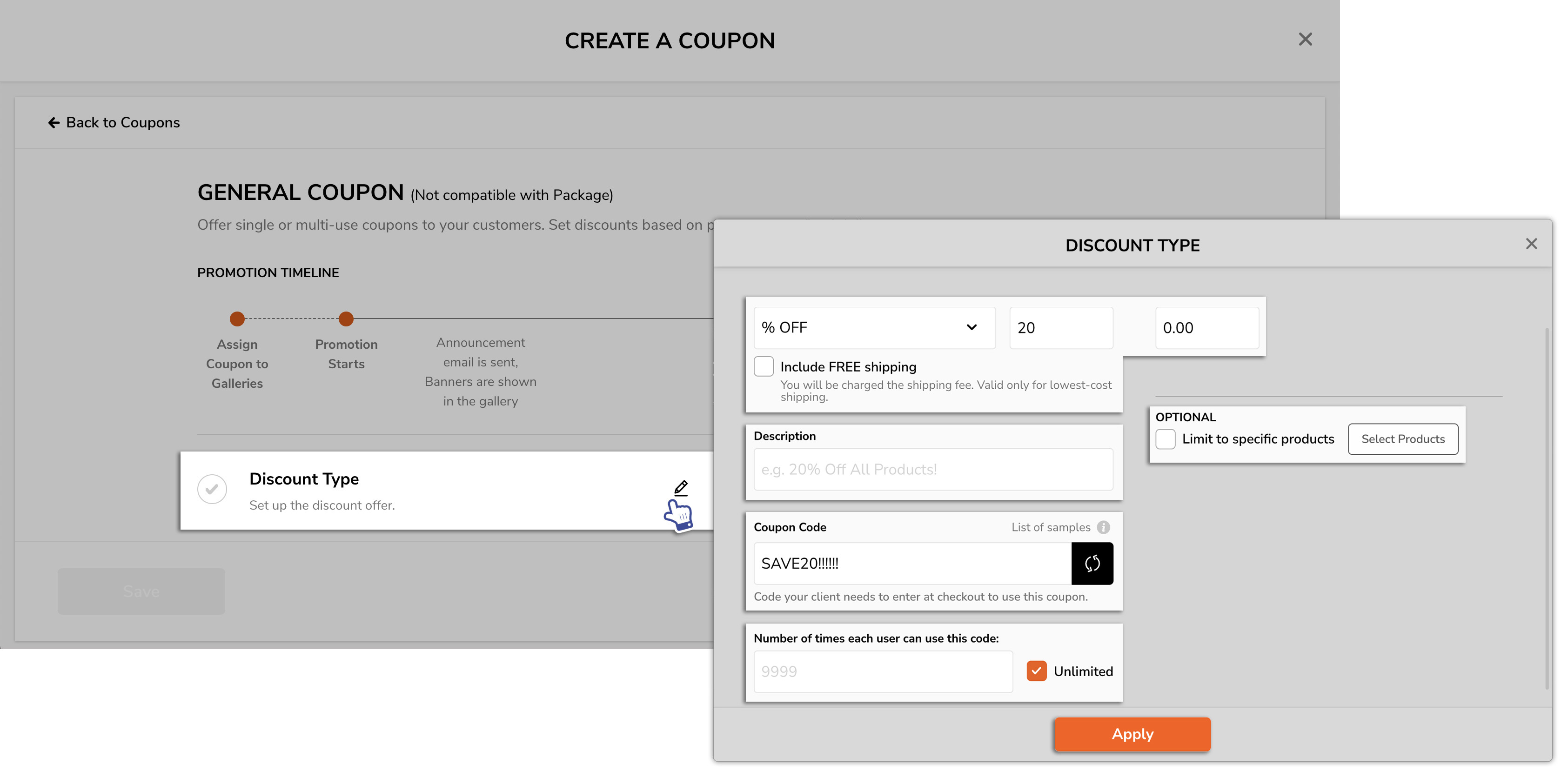 Creating Coupons for Clients to Use When Placing Orders Zenfolio