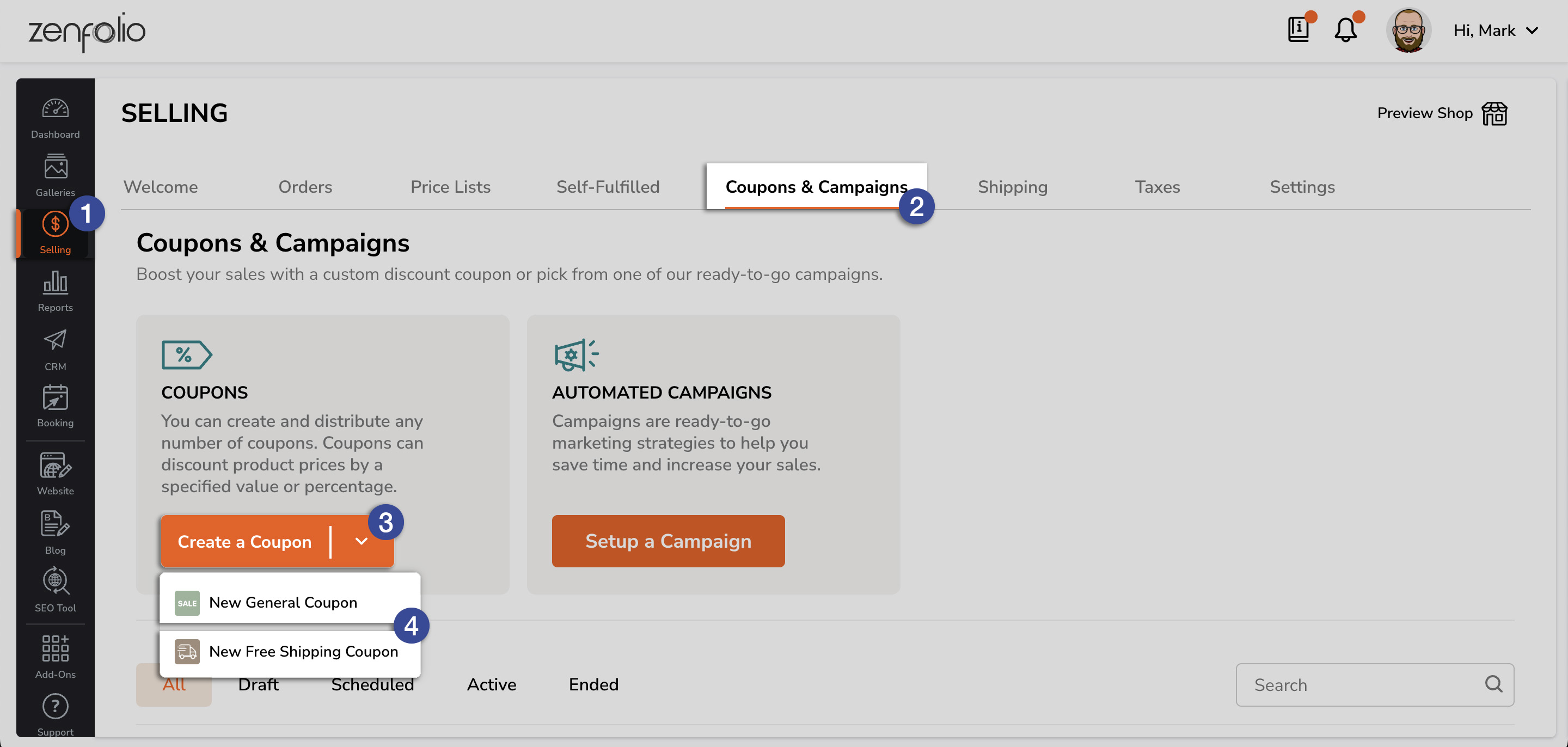 Creating Coupons for Clients to Use When Placing Orders Zenfolio