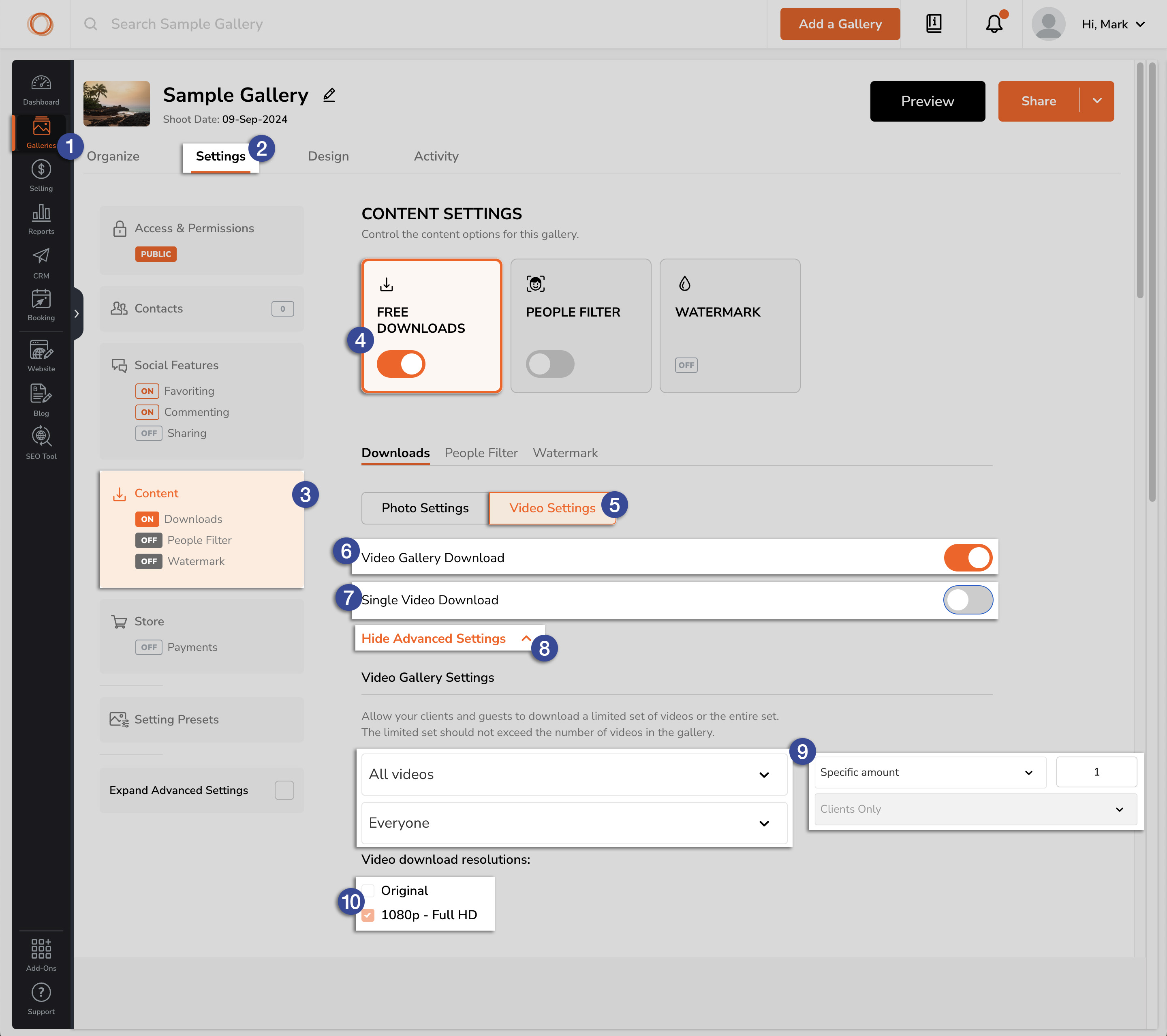 Digital Download Settings Zenfolio