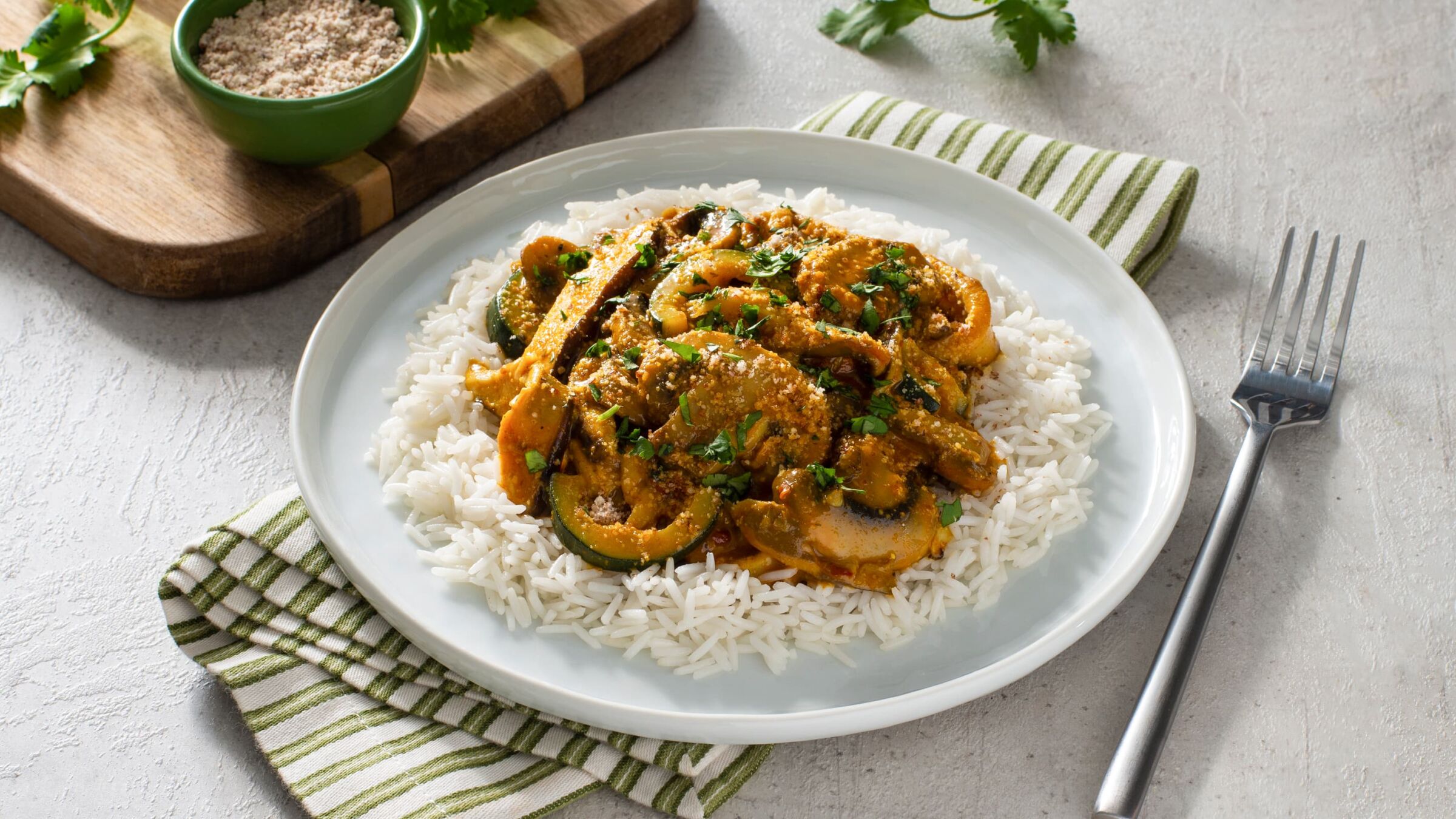 Indian Mushroom Korma Recipe Success® Rice