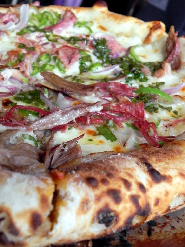 Sticking to the pie at Pizza Domenica suck the heads