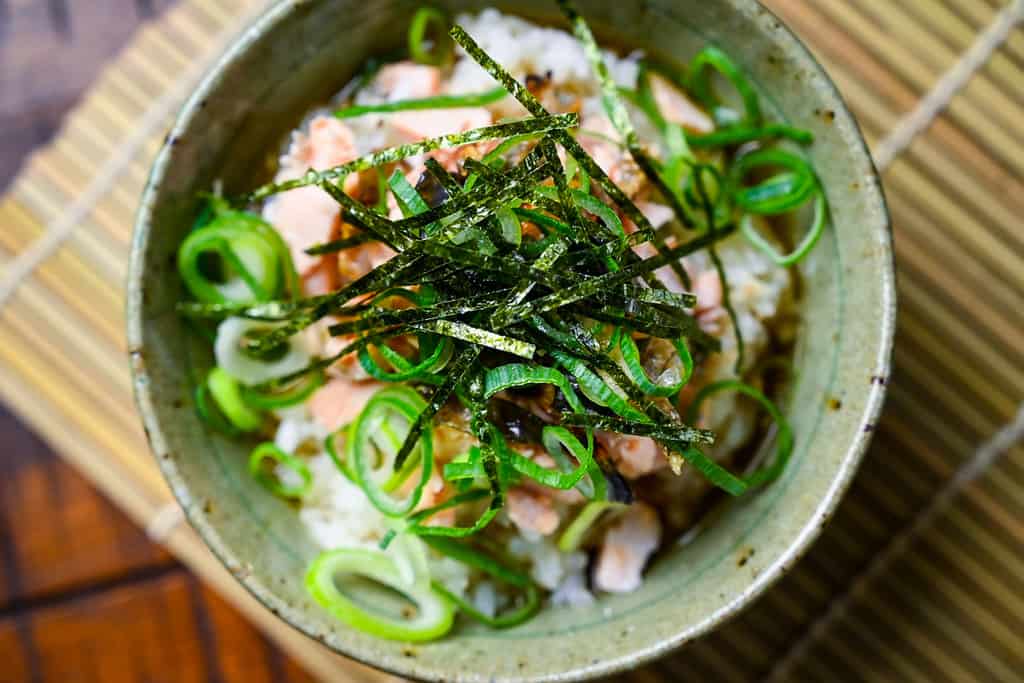 Salmon Ochazuke (Japanese Tea on Rice) Sudachi Recipes