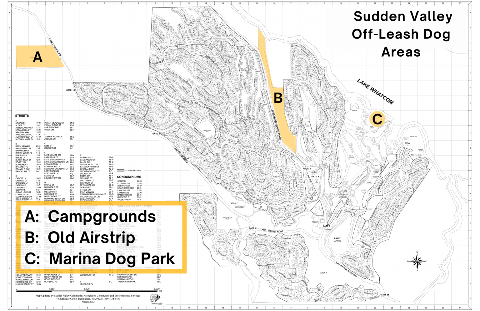 OffLeash Dog Areas Sudden Valley Community Association