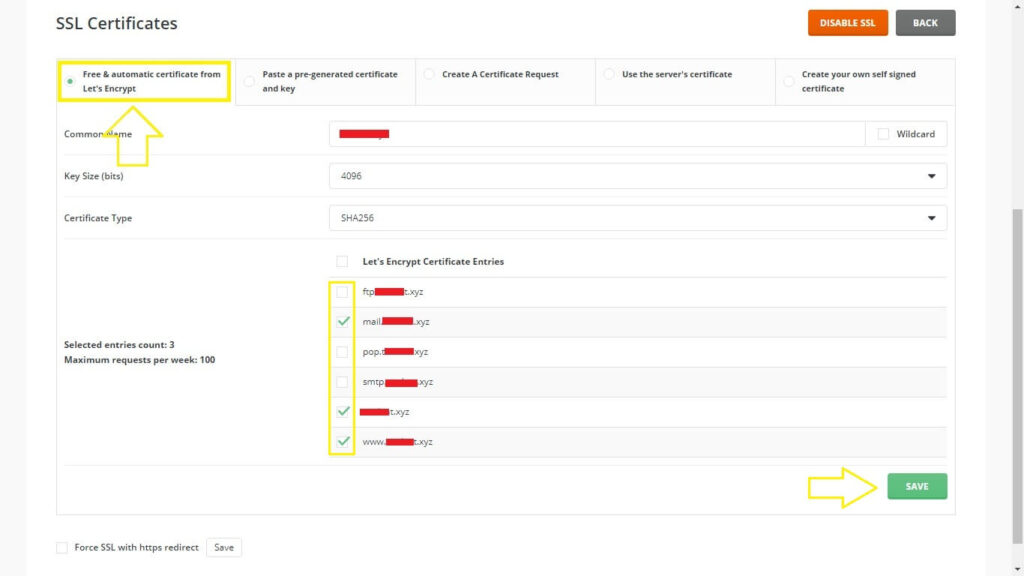 How to Enable Let's Encrypt SSL in DirectAdmin Web Control Panel