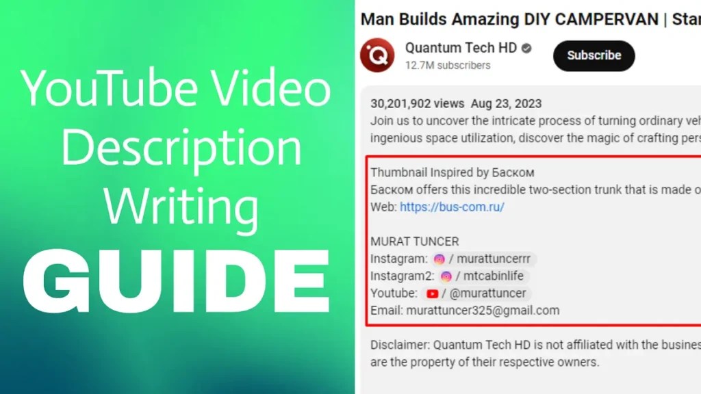 YouTube Video Description Writing Guide for Video Creators