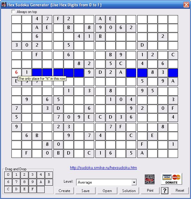 Hex Sudoku generator