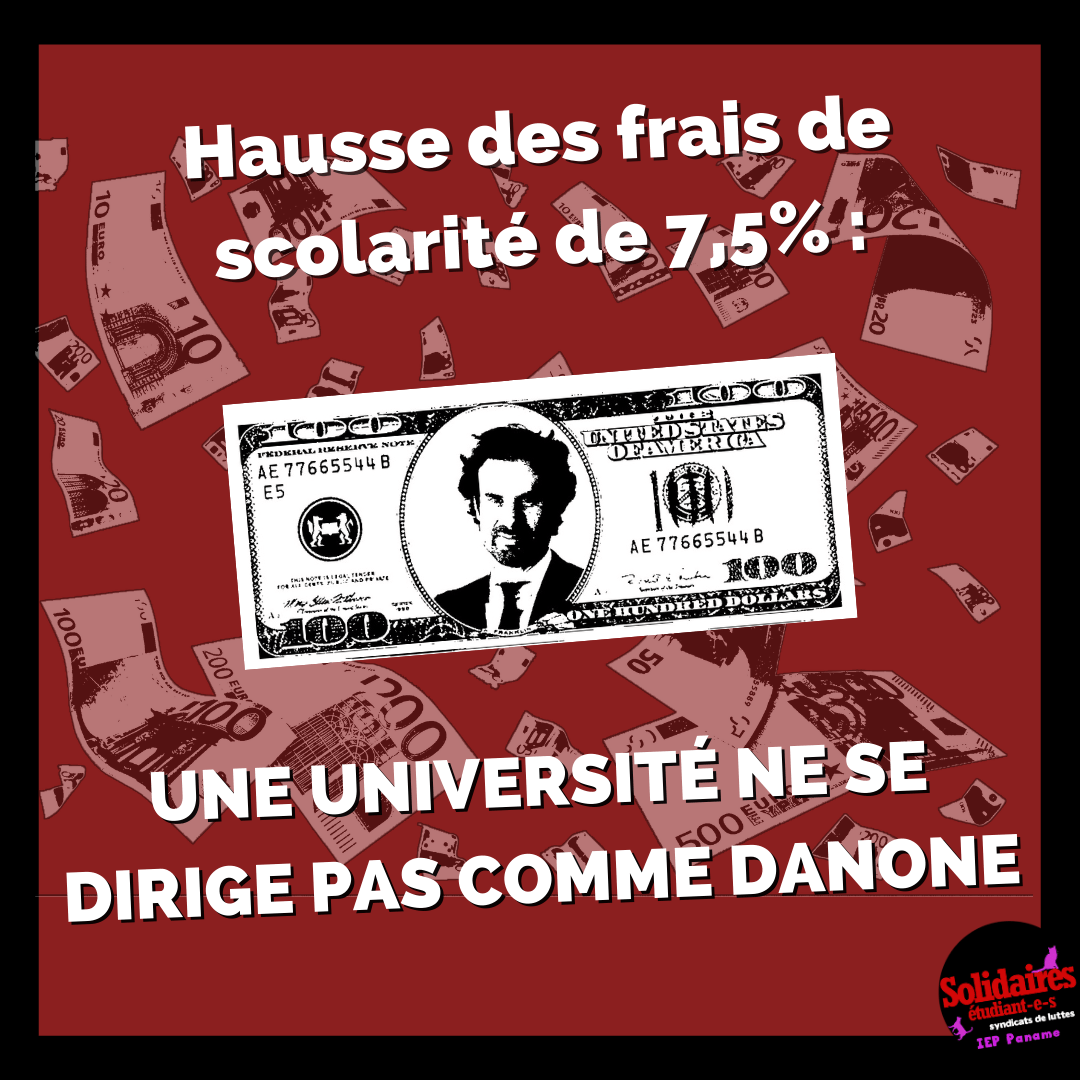 Hausse des frais de scolarité de 7,5 une université ne se dirige pas