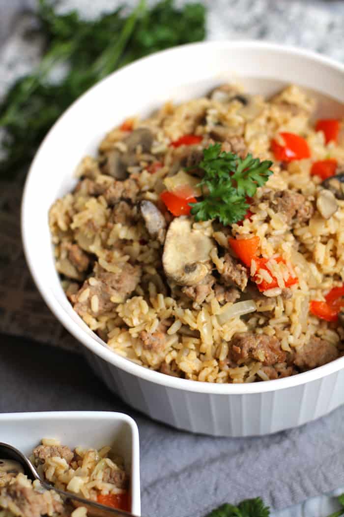 Turkey Sausage Brown Rice SueBee Homemaker