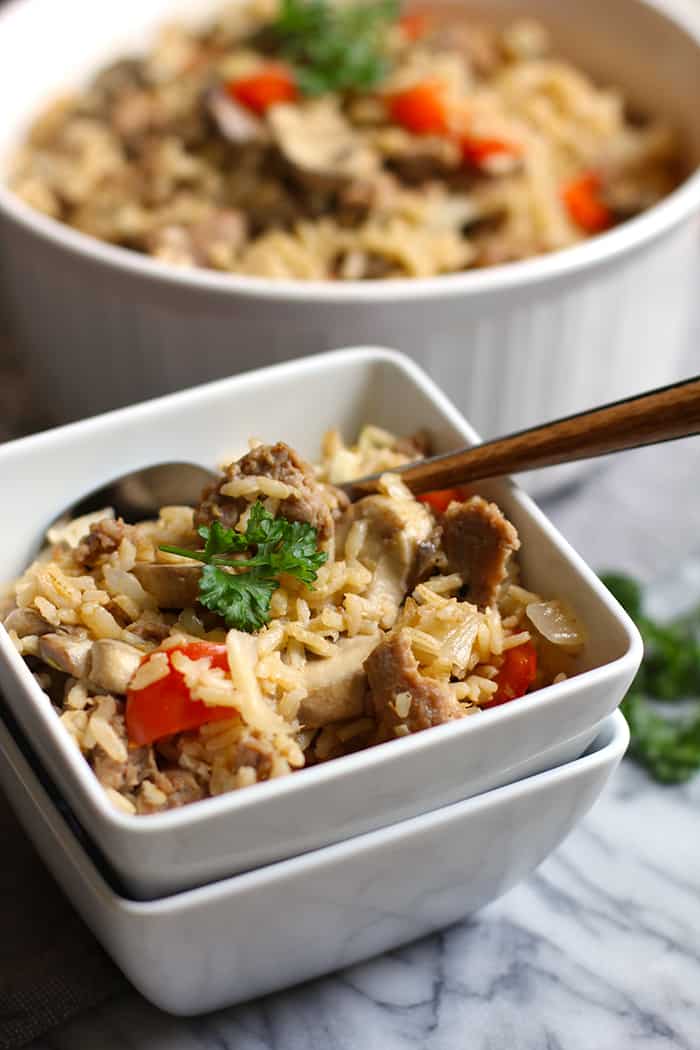Turkey Sausage Brown Rice SueBee Homemaker