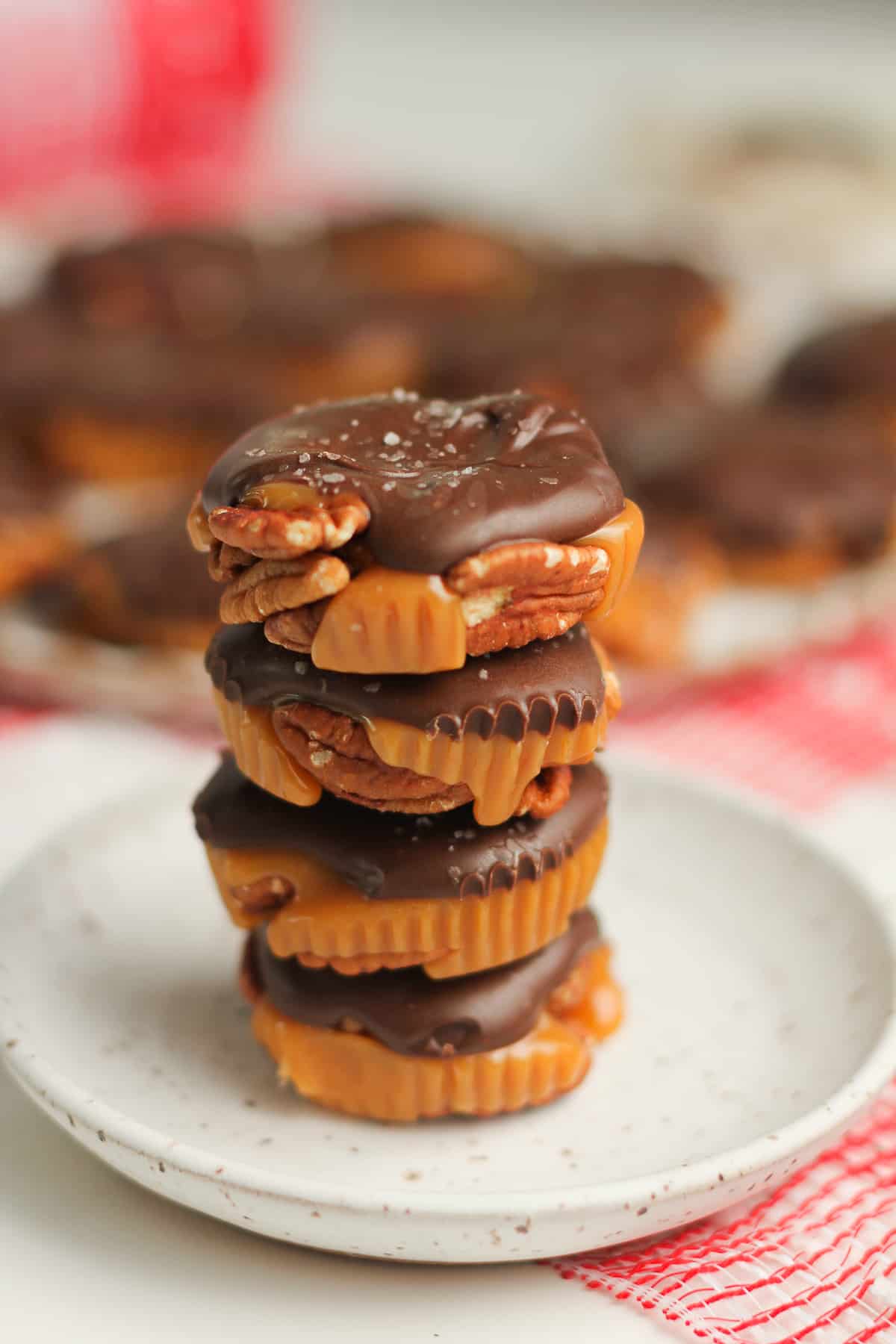 Recipe For Homemade Turtle Candy With Pecans And Caramelized Onions