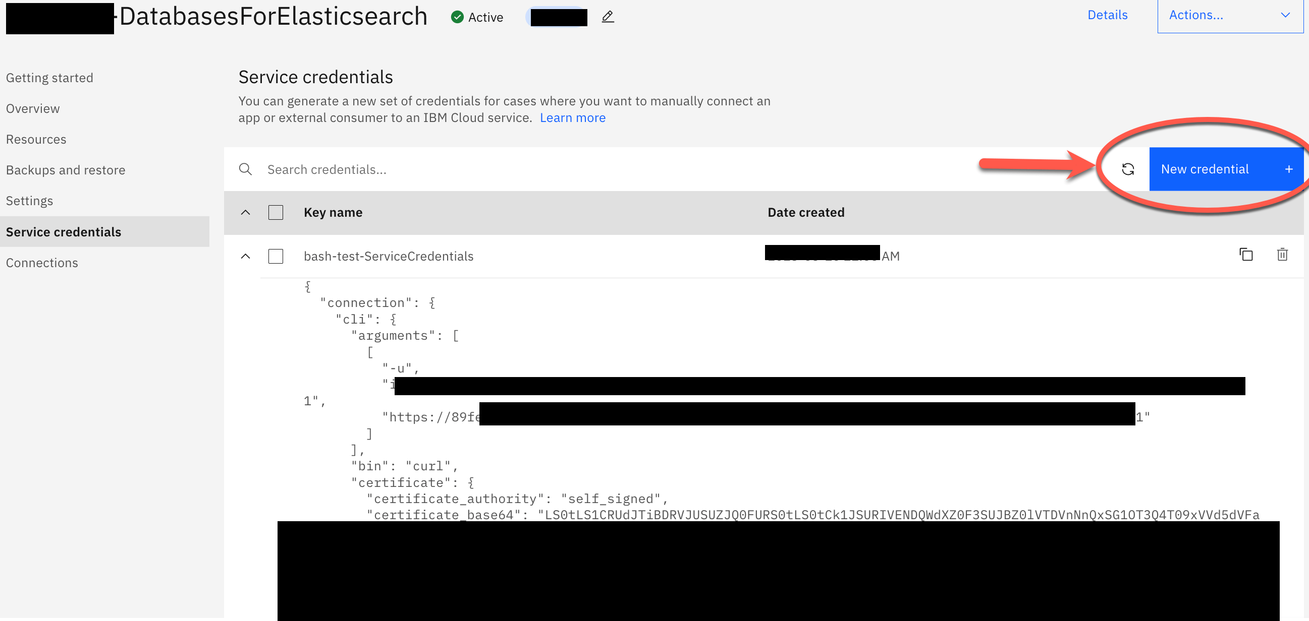 Example of how to connect and use Elasticsearch on IBM Cloud Databases