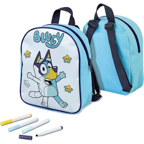 Bluey Colour and Carry Backpack School Bag Sugacane Toys