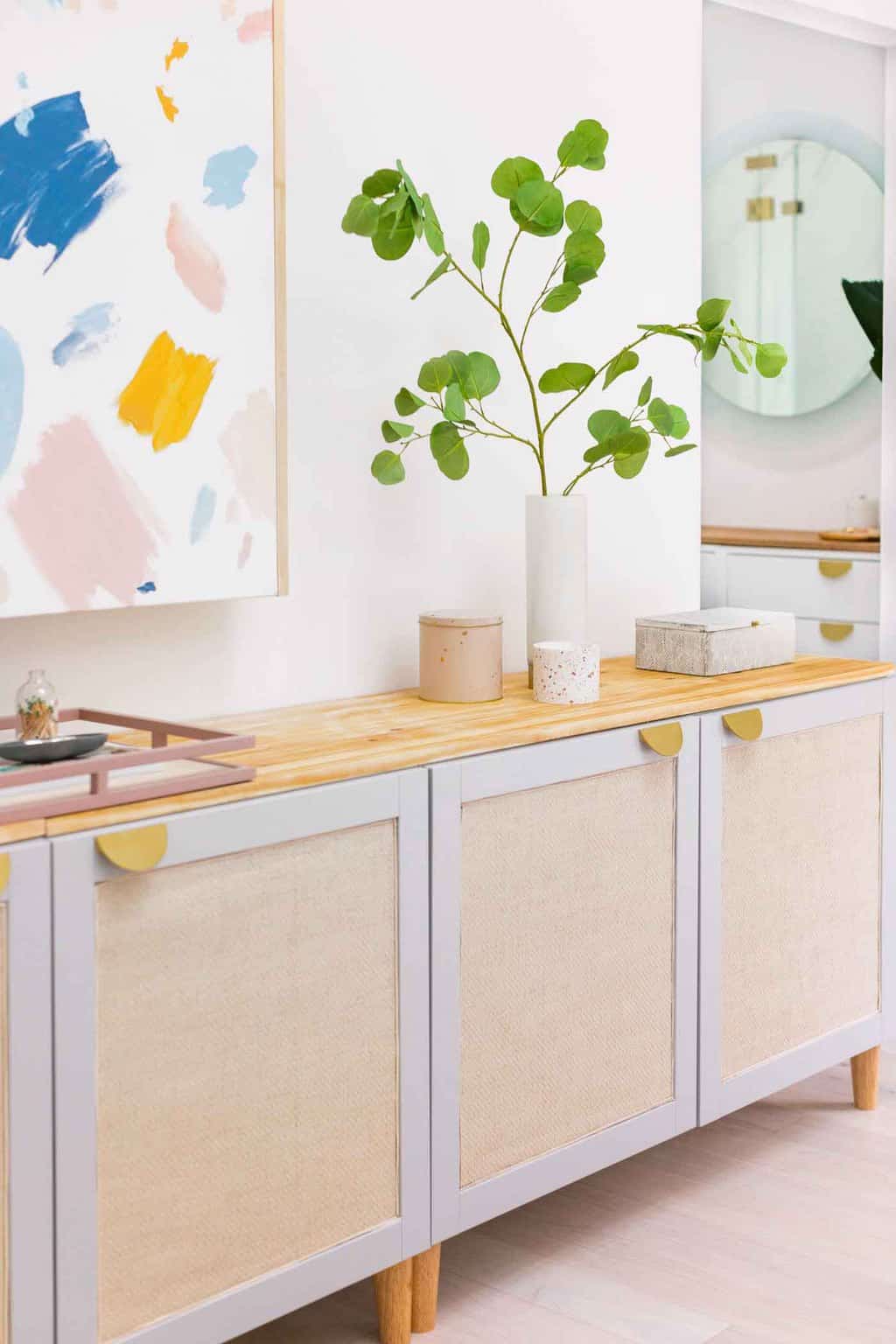 DIY Ikea TV Stand How to Hack A Rattan Ikea TV Unit — Sugar & Cloth