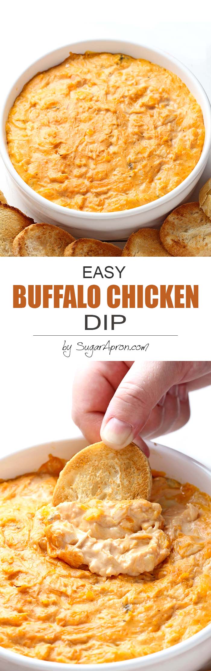 Easy Buffalo Chicken Dip Sugar Apron