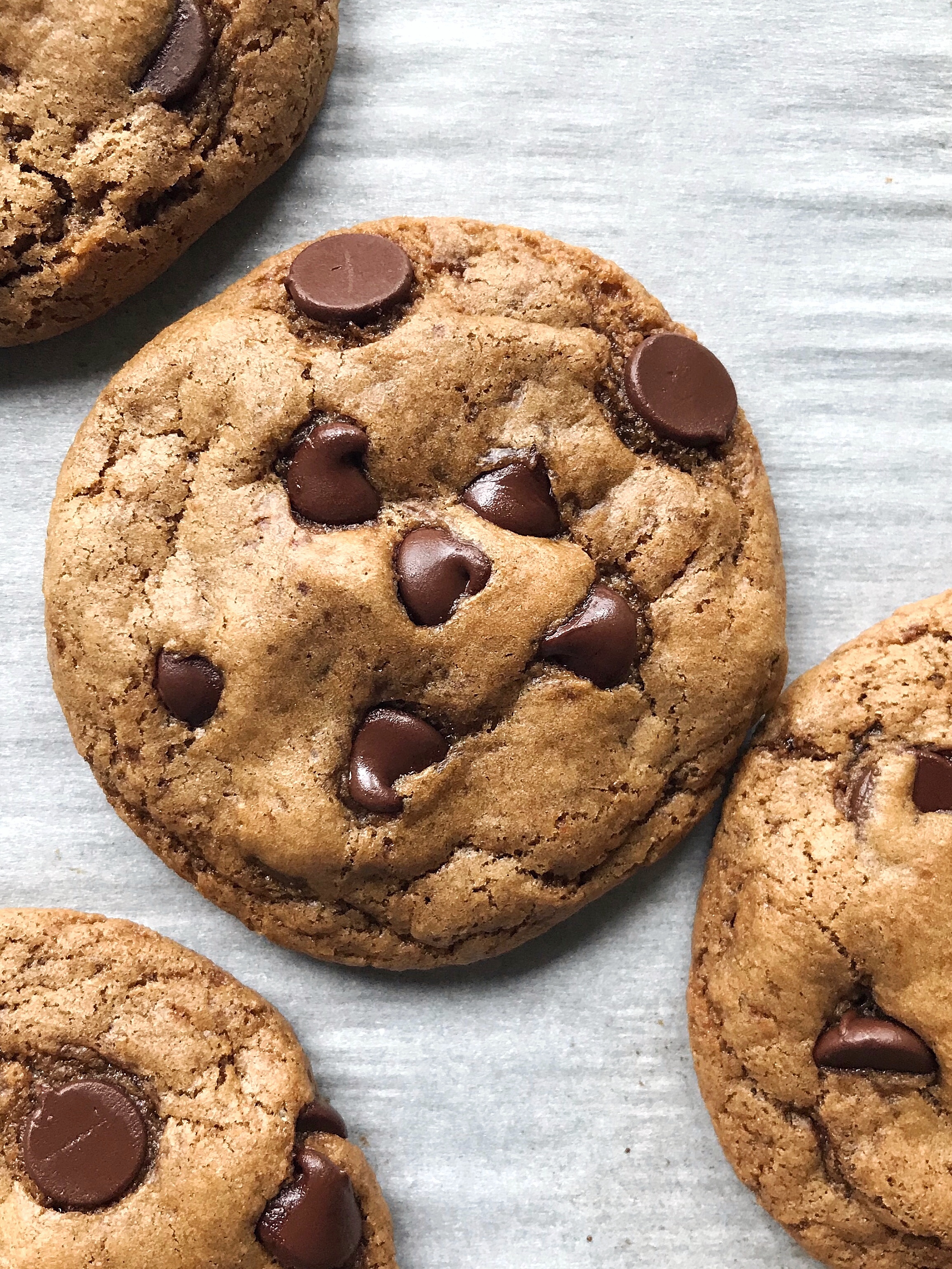 Tahini Spelt Chocolate Chip Cookies