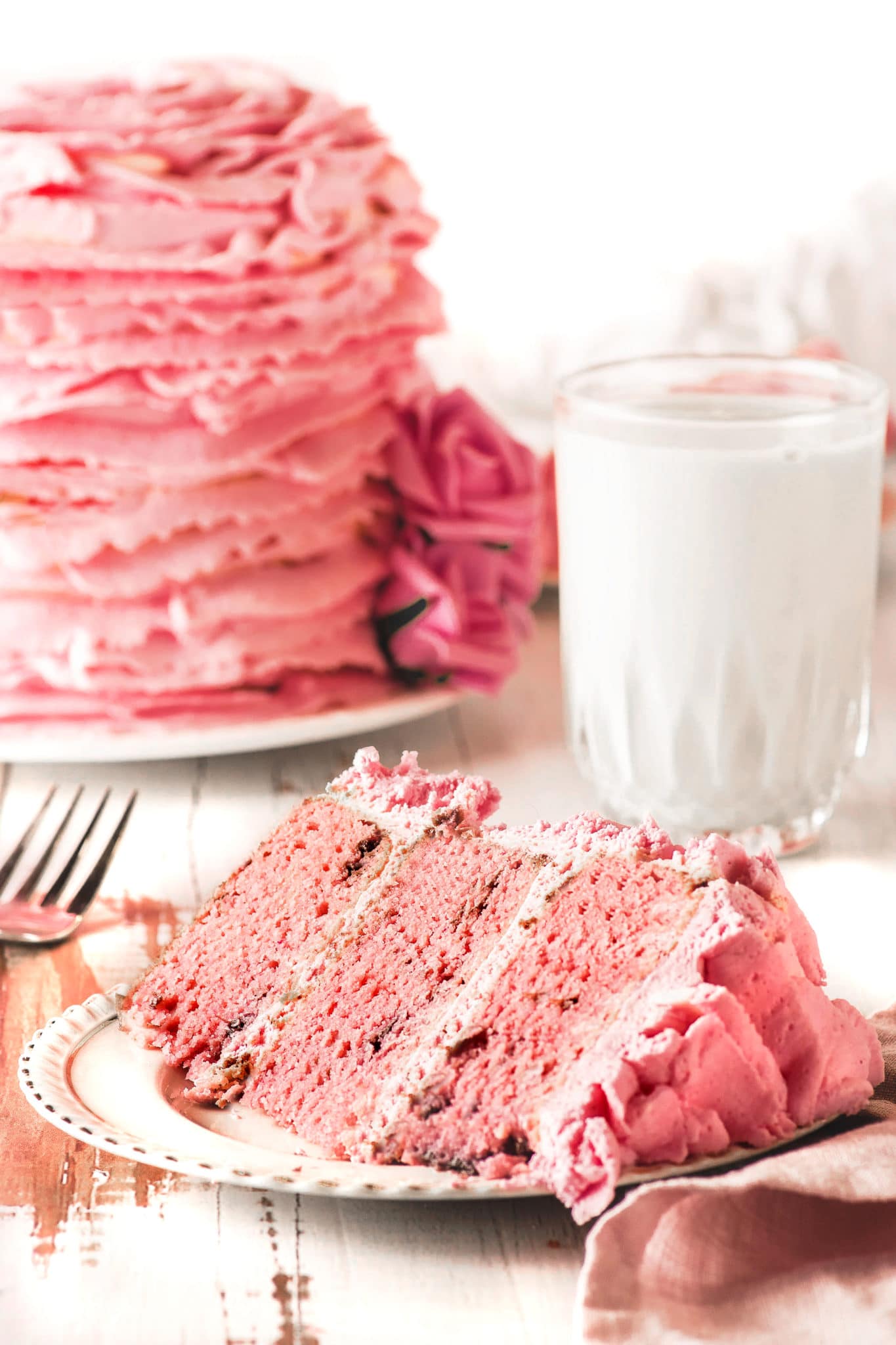 Low Carb Cherry Chip Cake Recipe (Gluten Free and Keto Friendly)