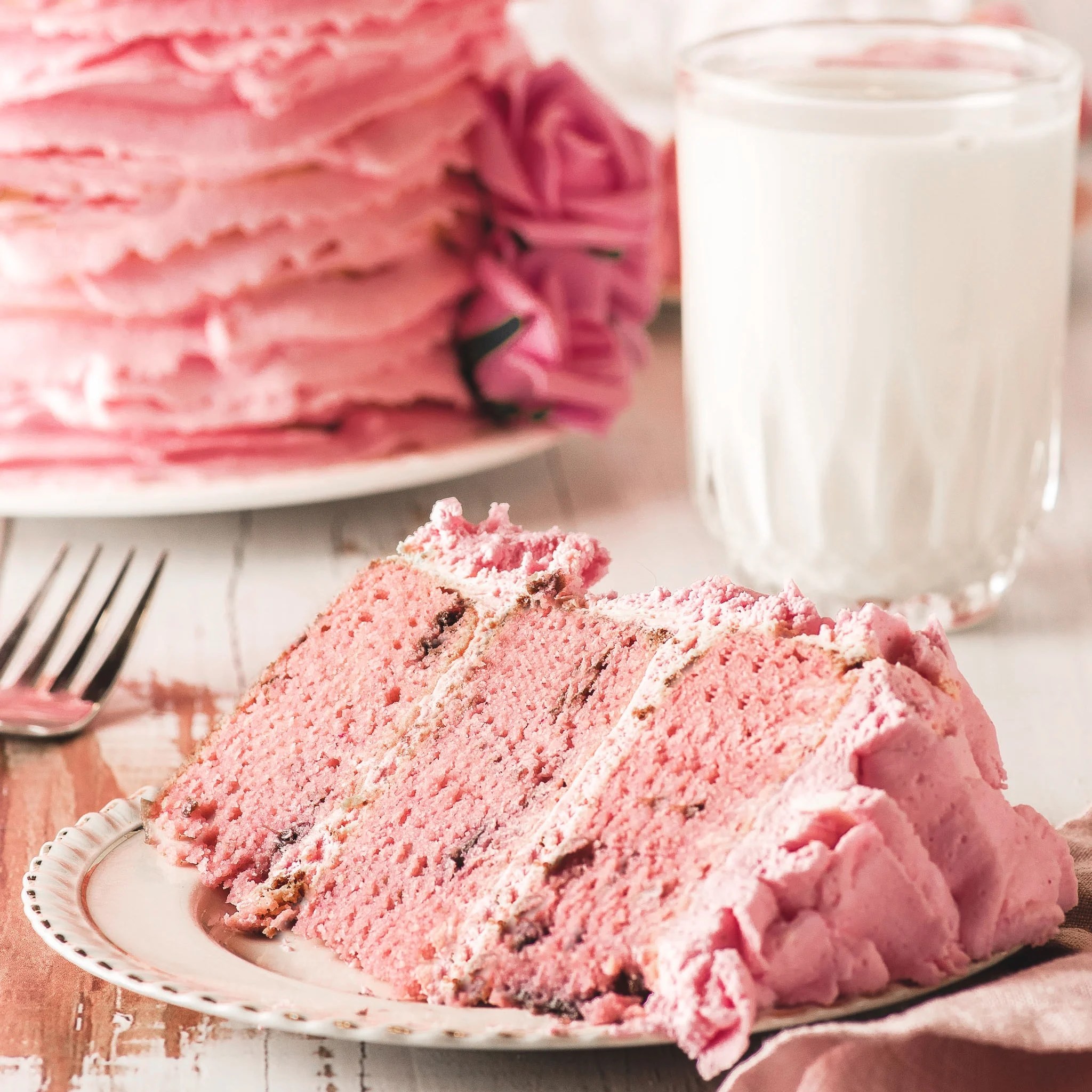 Low Carb Cherry Chip Cake Recipe (Gluten Free and Keto Friendly)