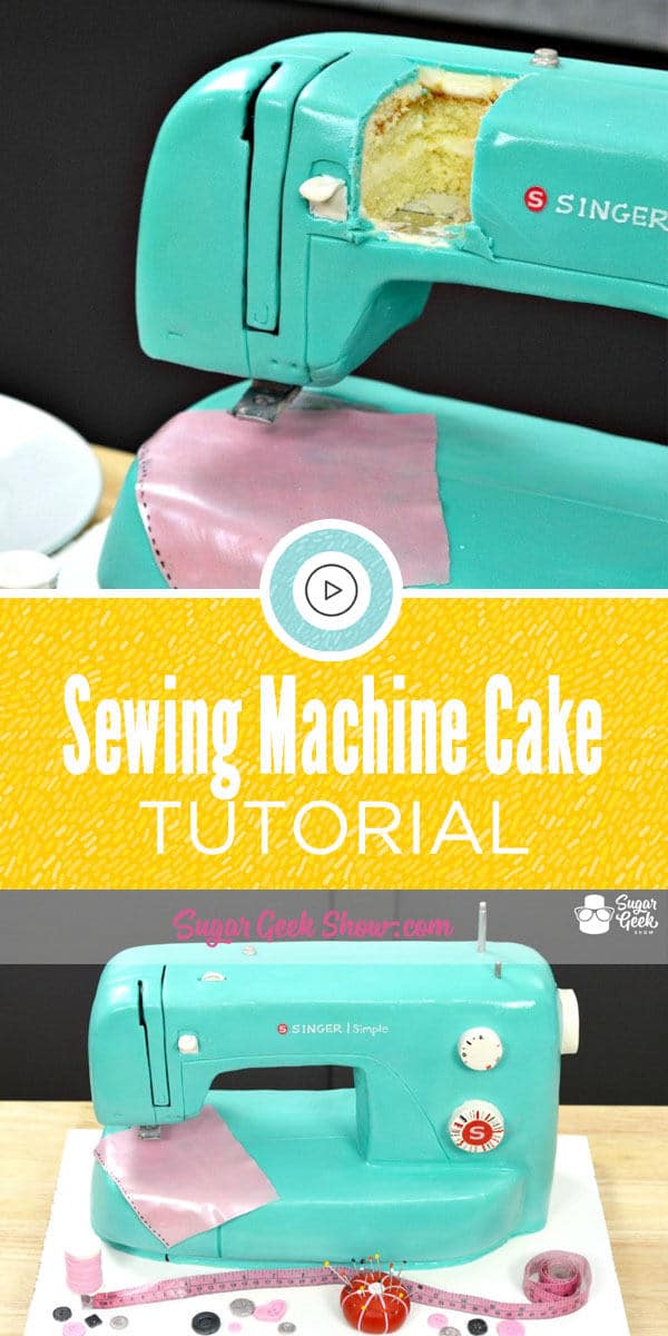 Sewing Machine Cake Tutorial (gravity defying) Sugar Geek Show