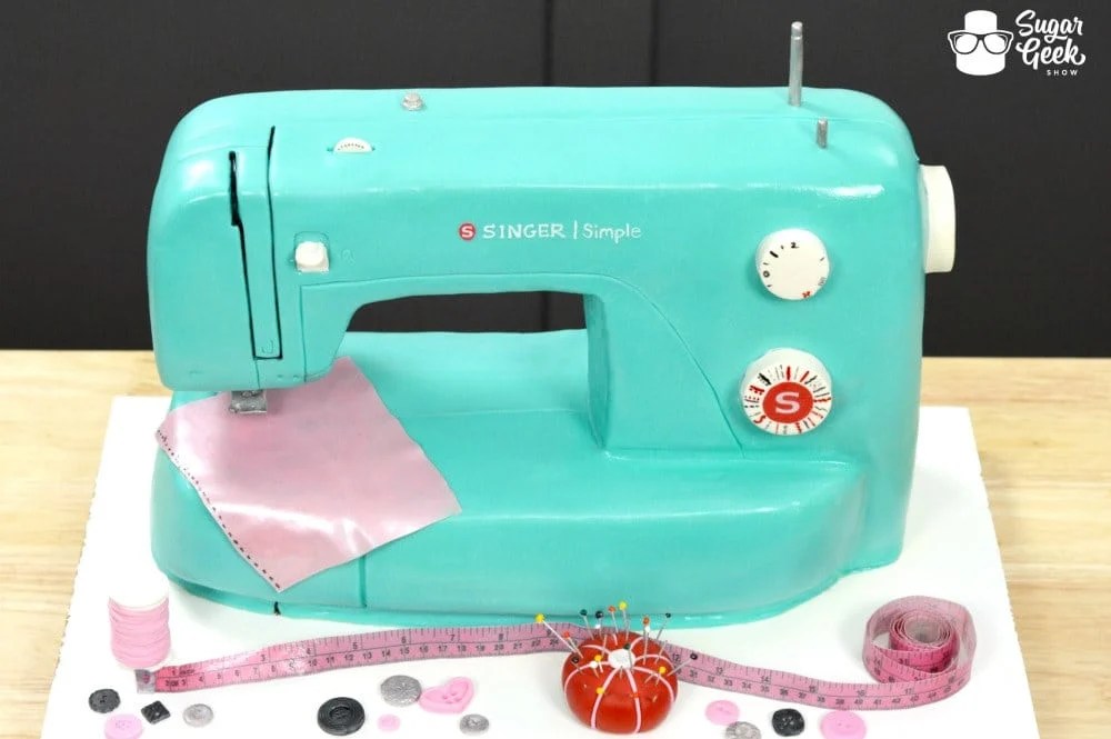 Sewing Machine Cake Tutorial (gravity defying) Sugar Geek Show