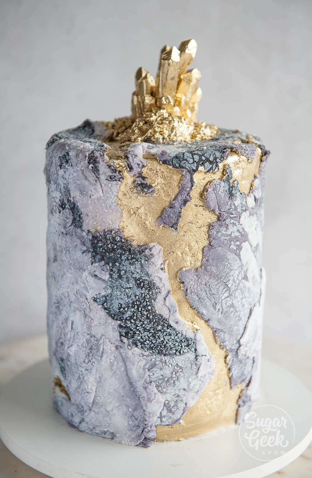 Fondant Stone Texture Cake Tutorial + video tutorial Sugar Geek Show