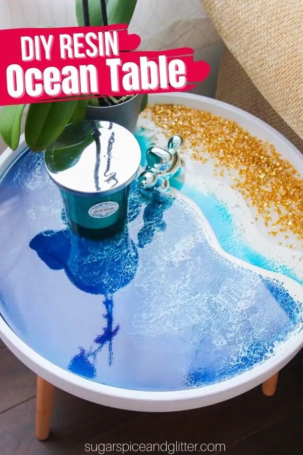 DIY Ocean Resin Table ⋆ Sugar, Spice and Glitter