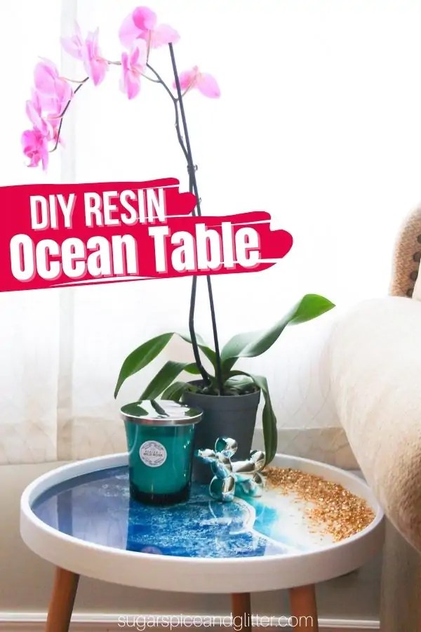 DIY Ocean Resin Table ⋆ Sugar, Spice and Glitter