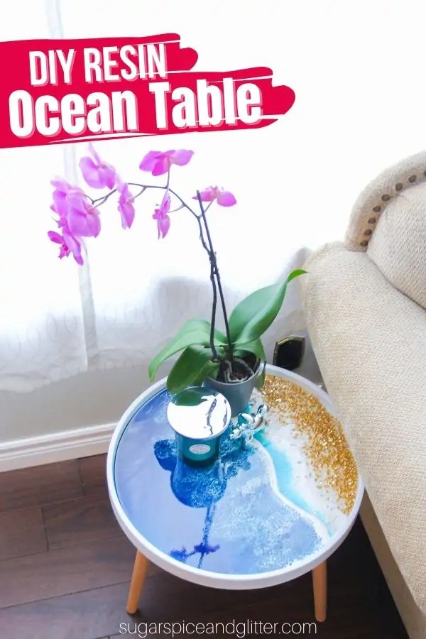 DIY Ocean Resin Table ⋆ Sugar, Spice and Glitter